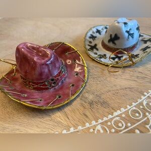 Enamel Cowboy Hat Ornaments